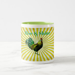 Aufstehen und Strahlen Tasse