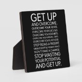 Aufstehen und überwinden - Fitness, Hektik, Erfolg Fotoplatte (Vorderseite)