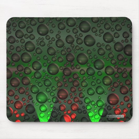 Aufsteigende Blasen Grün/Rot-Mousemat Mousepad (Vorne)
