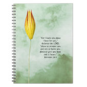 Aufsteigende Blume Bud Journal Jeremiah Scripting Notizblock (Vorderseite)