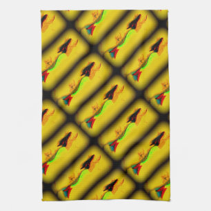 aufsteigende Meerfrüchte Küchentücher