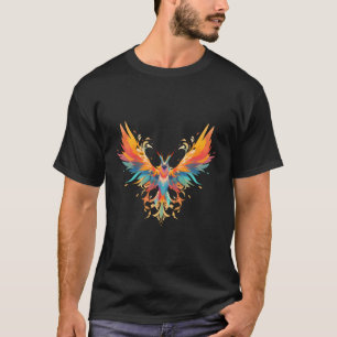 Aufsteigende Phoenix Feuerfarbigkeit des Bird Open T-Shirt