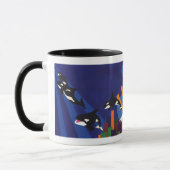Aufsteigende Schwertwale Tasse (Links)