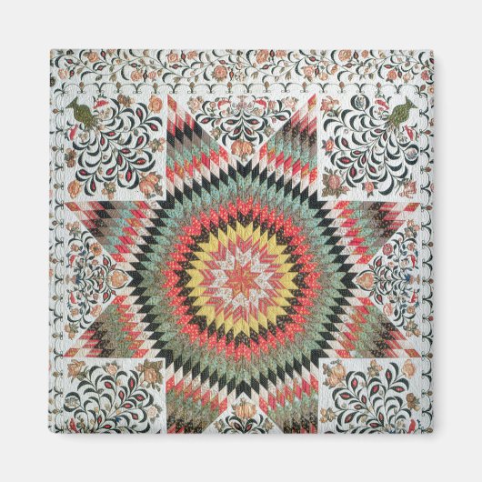 Aufsteigende Sonne oder "Stern von Bethlehem" Magnet (Vorne)