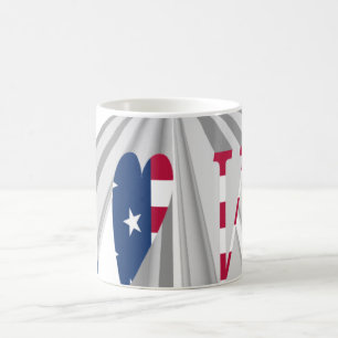 Aufsteigende Vaterlandsliebe: I Love USA Perspekti Kaffeetasse