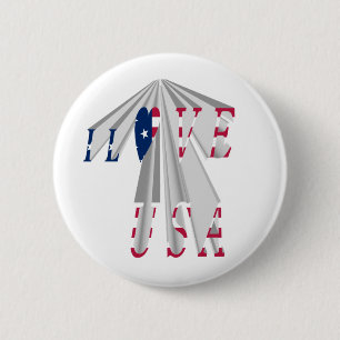 Aufsteigender Patriotismus: Ich Liebe USA Perspect Button