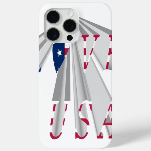 Aufsteigender Patriotismus: Ich Liebe USA Perspect Case-Mate iPhone Hülle (Rückseite)