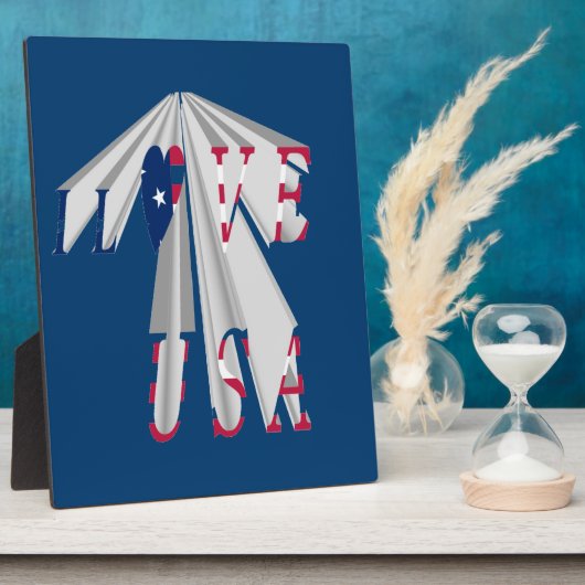 Aufsteigender Patriotismus: Ich Liebe USA Perspect Fotoplatte (Seite)