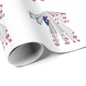 Aufsteigender Patriotismus: Ich Liebe USA Perspect Geschenkpapier (Rolleneckpunkt)