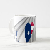 Aufsteigender Patriotismus: Ich Liebe USA Perspect Kaffeetasse (Vorderseite Links)