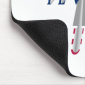 Aufsteigender Patriotismus: Ich Liebe USA Perspect Mousepad (Ecke)