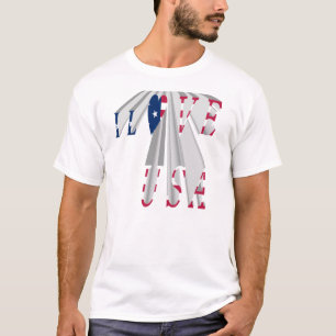 Aufsteigender Patriotismus: Ich Liebe USA Perspect T-Shirt