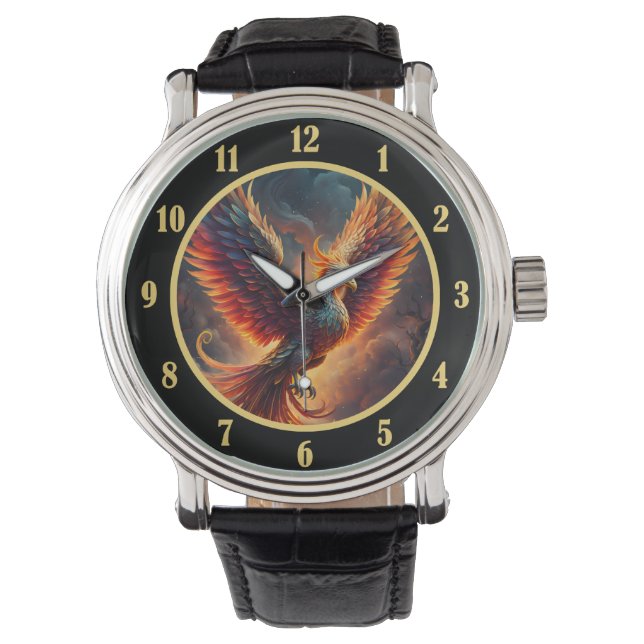 Aufsteigender Phönix Armbanduhr (Vorderseite)