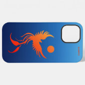 Aufsteigender Phönix in Flammen iPhone Hülle (Rückseite (Horizontal))
