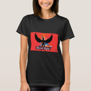 Aufsteigender Phönix mit geflügelter Silhouette T-Shirt