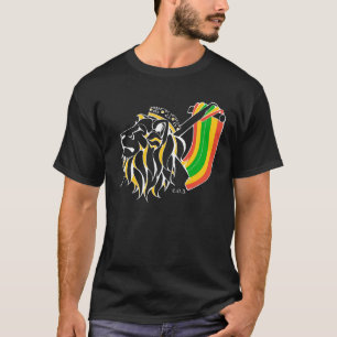 Aufsteigender Rasta Reggae-Löwe T-Shirt