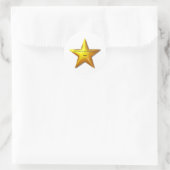 Aufsteigender Star Runder Aufkleber (Tasche)