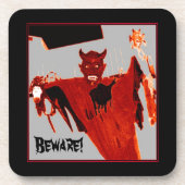 'Aufsteigender Teufel' Cork Untersetzer Set (Vorderseite)