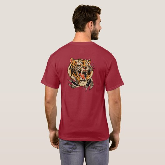 Aufsteigender Tiger T-Shirt (Schwarz voll)