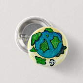Aufsteigendes Erde-Abzeichen / Pin von Inspiring A Button (Vorne & Hinten)