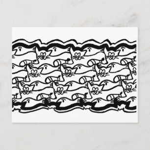 Aufstell für Katzen und Fische Postkarte