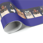 Aufstellung der Katzen Geschenkpapier (Rolleneckpunkt)