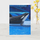 Aufstellung der Schwertwal-Gruß-Karte Karte (Gelbe Blume)