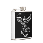 Aufstieg aus der Asche Phoenix weiße Illustration Flachmann (Rechts)