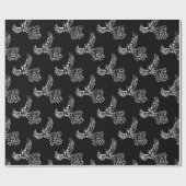 Aufstieg aus der Asche Phoenix weiße Illustration Geschenkpapier (Flach)