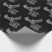 Aufstieg aus der Asche Phoenix weiße Illustration Geschenkpapier (Ecke)