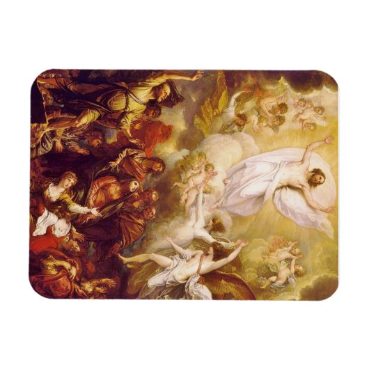 Aufstieg Christi mit Engeln Magnet (Horizontal)