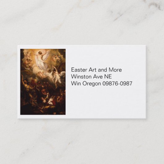 Aufstieg Christi mit Engeln Visitenkarte (Vorderseite)