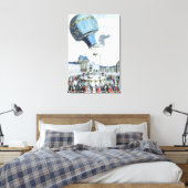 Aufstieg der Brüder Montgolfier Heißluftballon Leinwanddruck (Insitu (Schlafzimmer))