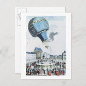 Aufstieg der Brüder Montgolfier Heißluftballon Postkarte (Vorne/Hinten)