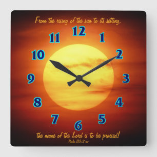 Aufstieg der Sun Scripture Wall Uhr