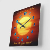Aufstieg der Sun Scripture Wall Uhr (Winkel)
