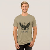 Aufstieg des Adlerblems Tri-Blend Shirt (Vorderseite voll)