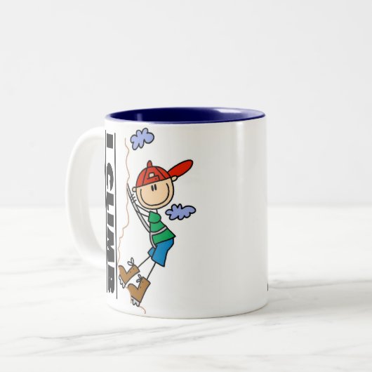 Aufstieg des Bergsteiger-I Zweifarbige Tasse (Vorderseite Links)