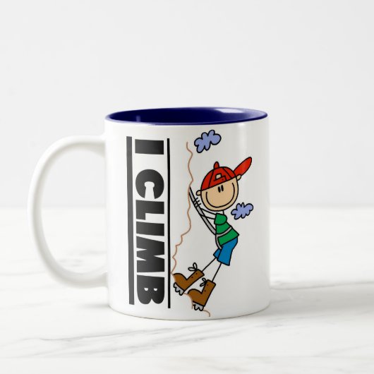 Aufstieg des Bergsteiger-I Zweifarbige Tasse (Links)