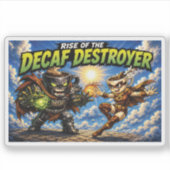 Aufstieg des Decaf-Zerstörer Kaffee Superhelden Co Aufkleber (Vorderseite)