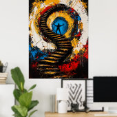 Aufstieg des Geistes - Expressionist Surreal Poster (Heimbüro)