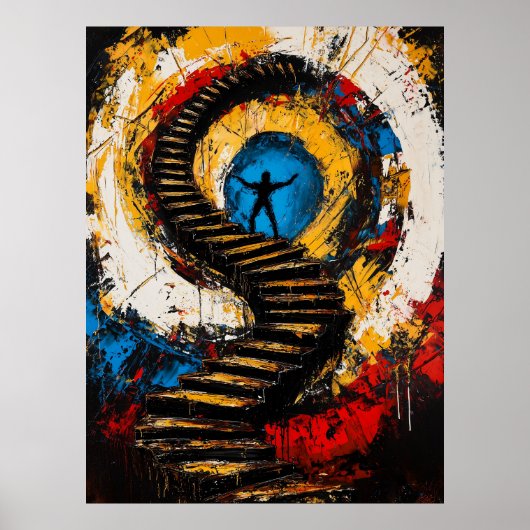 Aufstieg des Geistes - Expressionist Surreal Poster (Vorne)