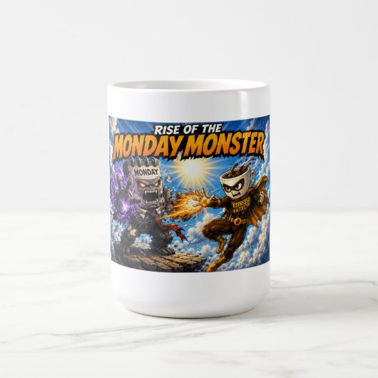 Aufstieg des Montag Monsters – Espresso Vollstreck Kaffeetasse (Mittel)