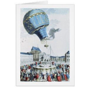 Aufstieg des Montgolfier Bruderheißluftballons