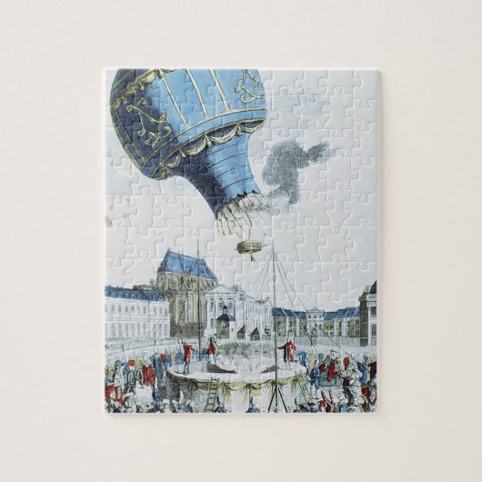 Aufstieg des Montgolfier Bruderheißluftballons Puzzle (Vertikal)