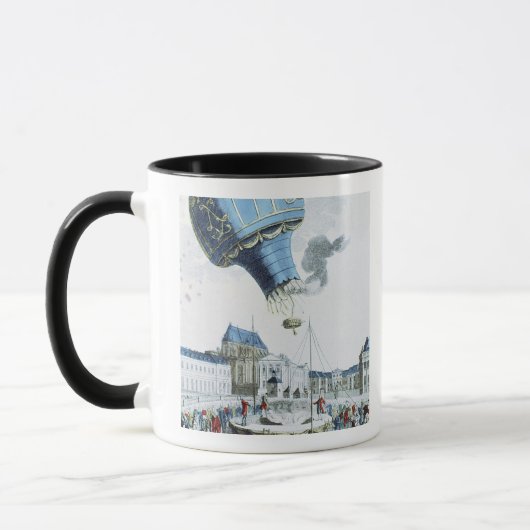 Aufstieg des Montgolfier Bruderheißluftballons Tasse (Links)