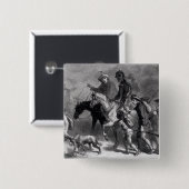 Aufstieg des Neu-Englands Yeomanry Button (Vorne & Hinten)