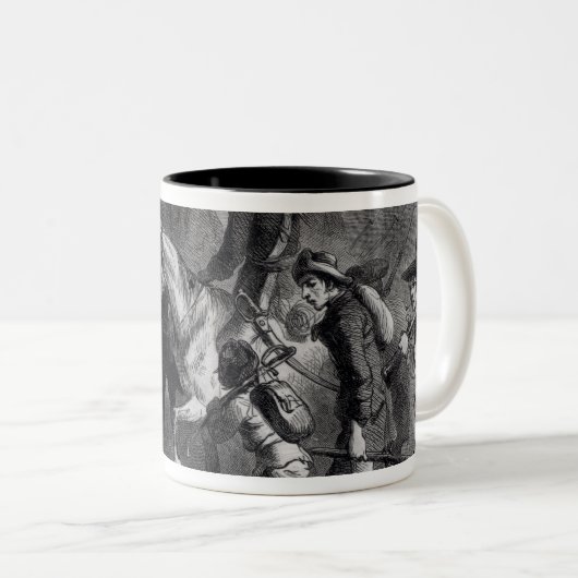 Aufstieg des Neu-Englands Yeomanry Zweifarbige Tasse (VorderseiteRechts)