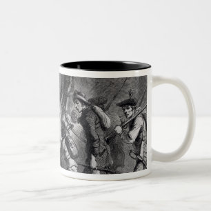 Aufstieg des Neu-Englands Yeomanry Zweifarbige Tasse