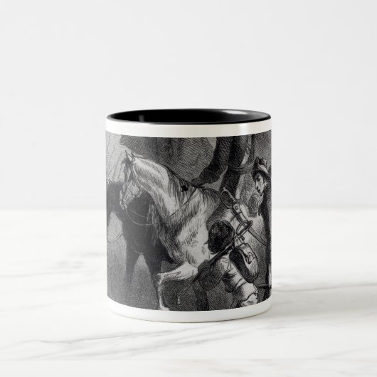 Aufstieg des Neu-Englands Yeomanry Zweifarbige Tasse (Mittel)